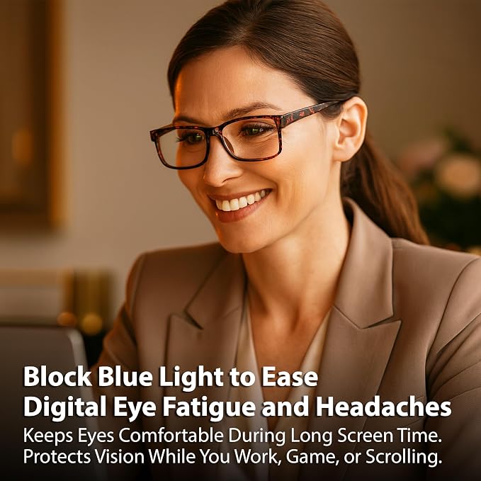 Blue Light Blocking Glasses For Men/Women Anti-Fatigue Computer Monitor Gaming - Image 3