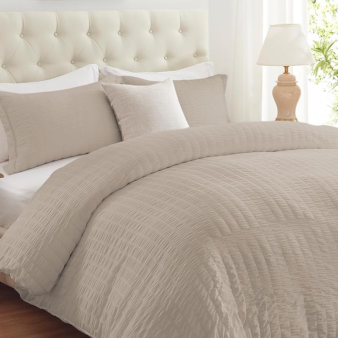 Cozyide Linen Duvet Cover Full Size, 3 Pieces Bedding Duvet Covers, Soft by cozyide
