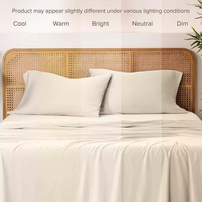 Bare Home 100% Rayon Made from Bamboo Luxury Standard Size Set of 2 Cooling - Image 5