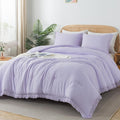 Andency Full Size Comforter Set Lavender, All Season Soft Tassel Bed Set by Andency