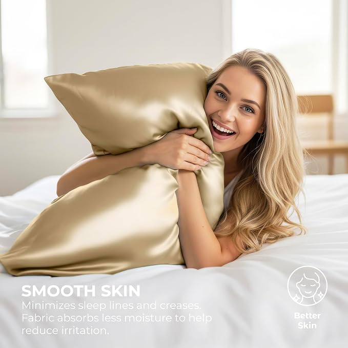 Pure Bedding Satin Pillowcase 2 Pack - Image 4