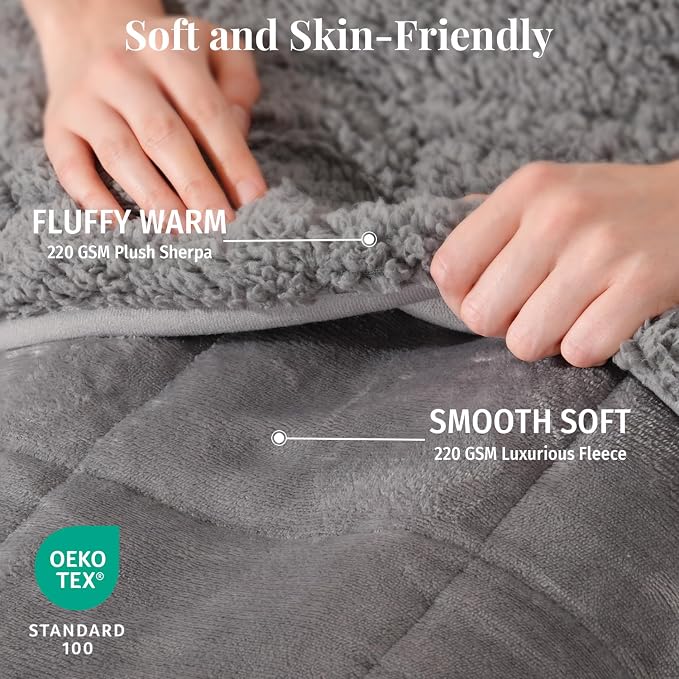 Topblan Sherpa Fleece Weighted Blanket - Image 2