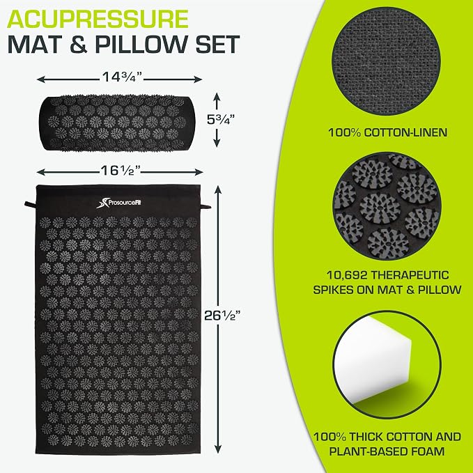 ProsourceFit Acupressure Mat and Pillow Set - Image 2