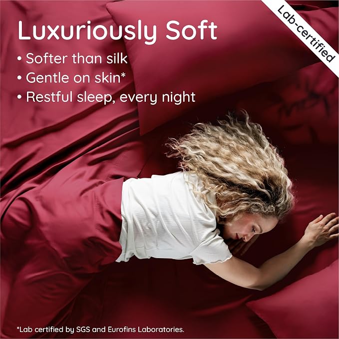 Bambaw 100% Viscose Derived from Bamboo Fitted Sheet Twin Size, Cooling Fitted - Image 4