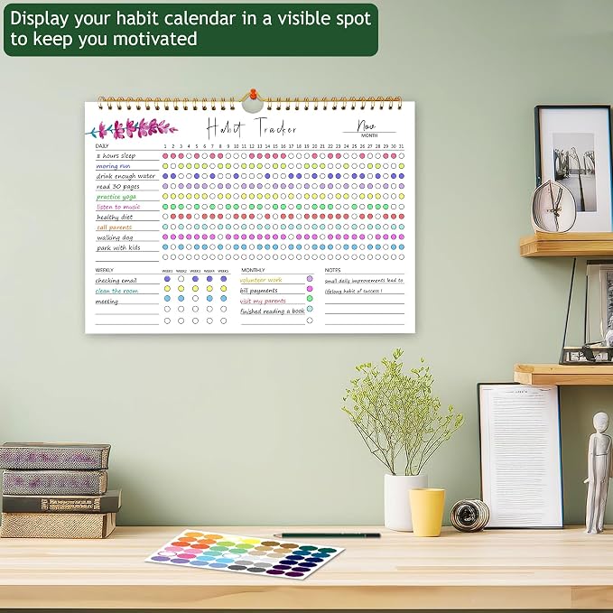 Habit Tracker Calendar, Aesthetic Daily Weekly Goal and Habit Tracker Journal - Image 2