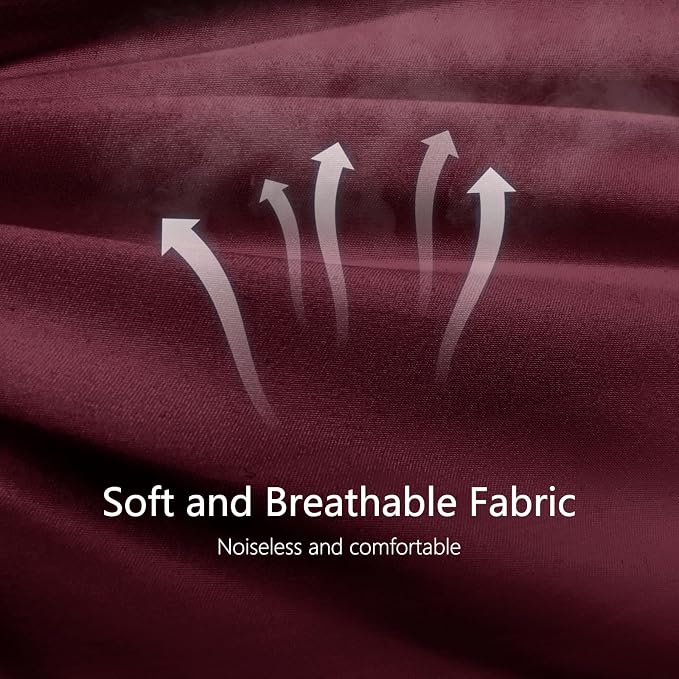TEXARTIST Premium 2100 Series Queen Comforter All Season Breathable Burgundy - Image 3