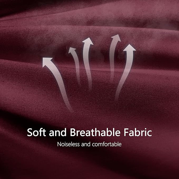 TEXARTIST Premium 2100 Series King Comforter All Season Breathable Burgundy - Image 3