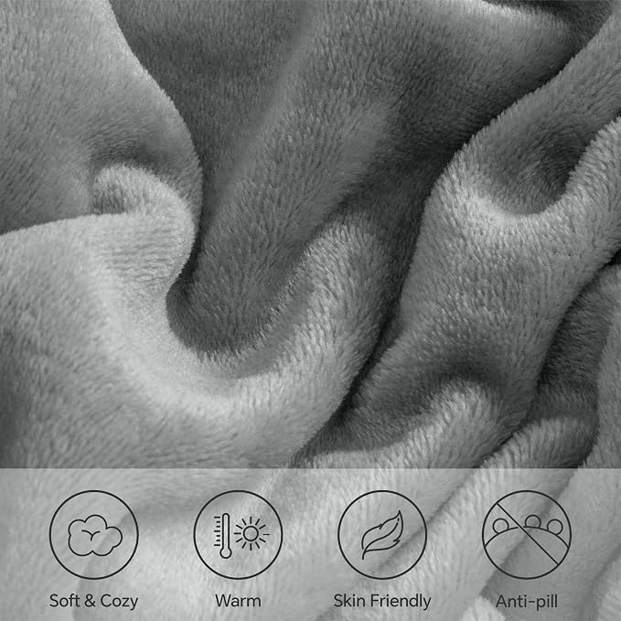 BEDELITE Flannel Sheets Twin Size Grey - Image 5