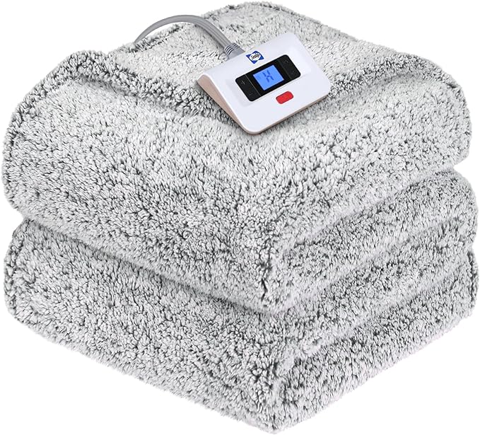 Sealy Electric Blanket Full Size, Soft Sherpa Heated Blanket Single Control by Sealy