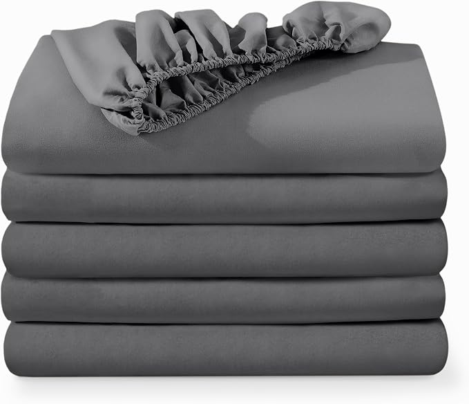 Bare Home 5-Pack Fitted Bottom Ultra-Soft Sheets King by BareHome