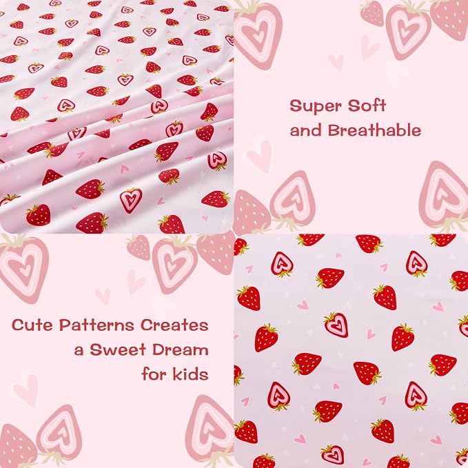 lasoftan Kids Sheet Set Full Size, Girls Full Sheet Set - Image 3