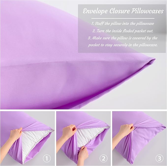 NTBAY King Pillow Cases Set of 2, 2 Pack Brushed Microfiber 20x36 Pillow Cases - Image 5