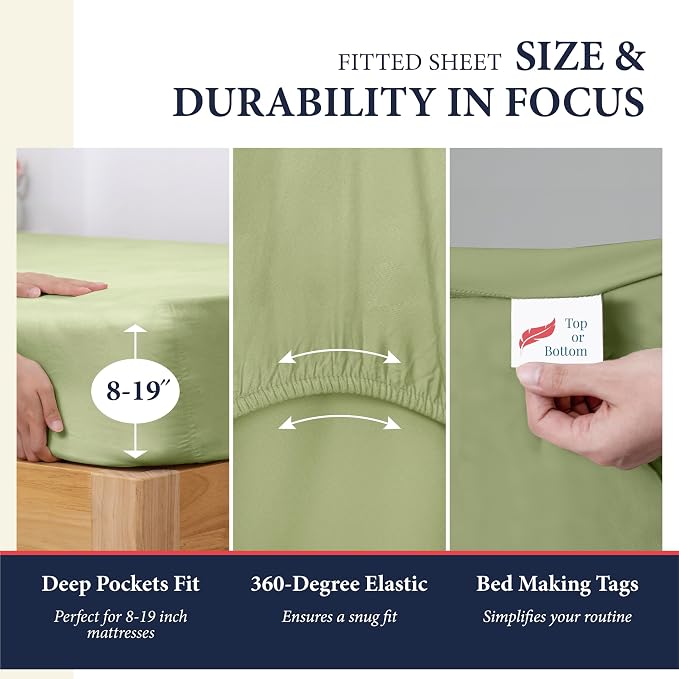 100% Egyptian Cotton King Size Sheets Set - Image 4