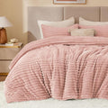 BEDELITE Fleece Full Comforter Set -Super Soft & Warm Fluffy Dusty Pink Bedding by BEDELITE
