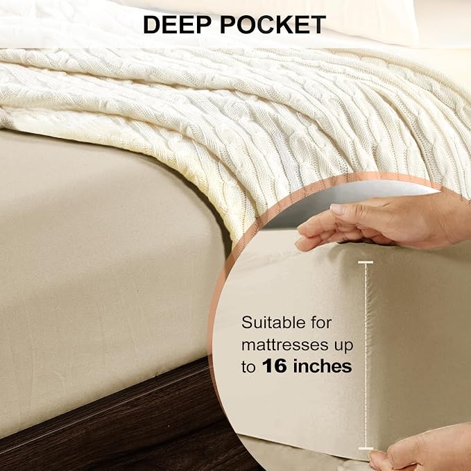 FreshCulture California King Fitted Sheet Only - Image 4