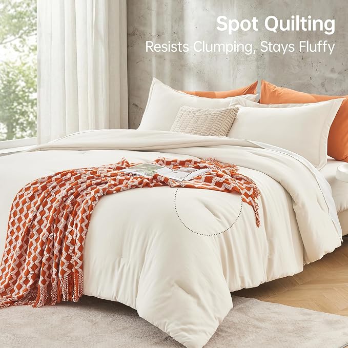 MUXHOMO Oversized Queen Comforter Sets, All Season Ultra Soft Down Alternative - Image 5