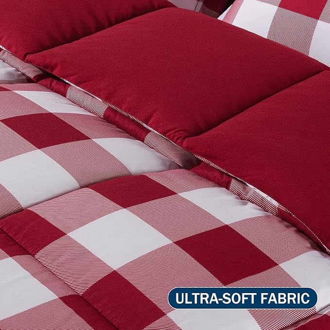 downluxe Lightweight Plaid Comforter Set - Image 4