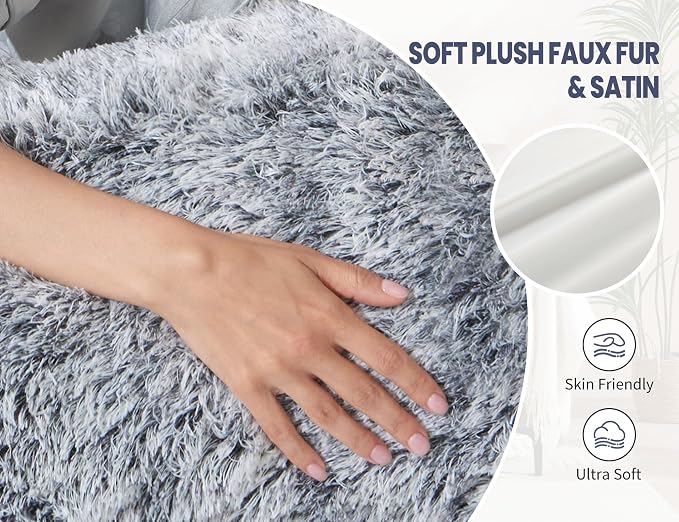 Fluffy Silk Full Body Pillow for Adults 20x54 Satin Body Pillow Cover Pillowcase - Image 2