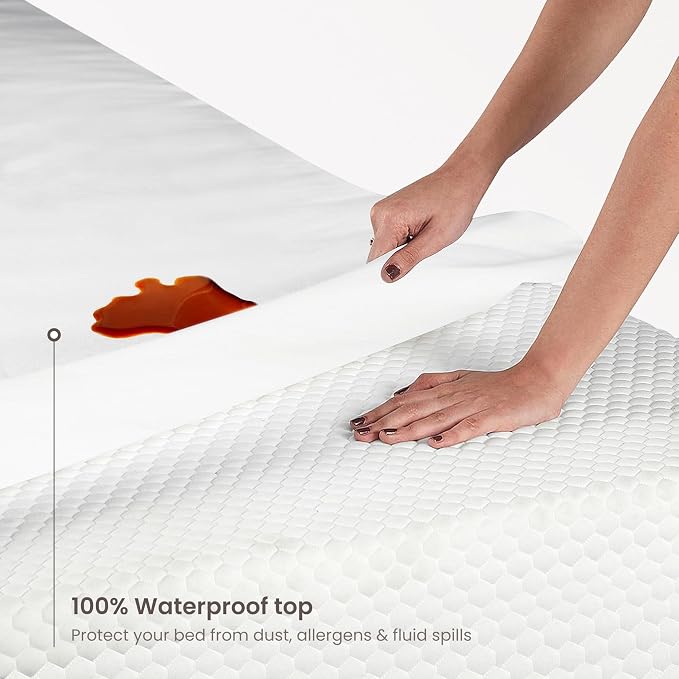 Bioweaves Organic Cotton Jersey Twin Waterproof Mattress Protector Pad |39" x - Image 4