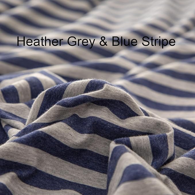 PURE ERA Jersey Knit Duvet Cover Set 100% T-Shirt Heather Cotton Super Soft - Image 3