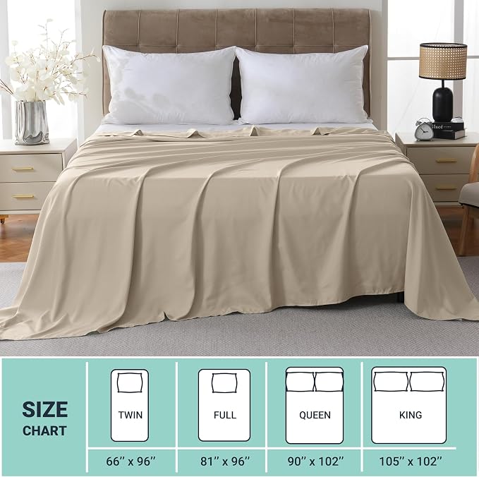 ZPECC Bulk Flat Sheets Only Full Size 6 Pack, Easy Sort Top Bed Sheet by - Image 5