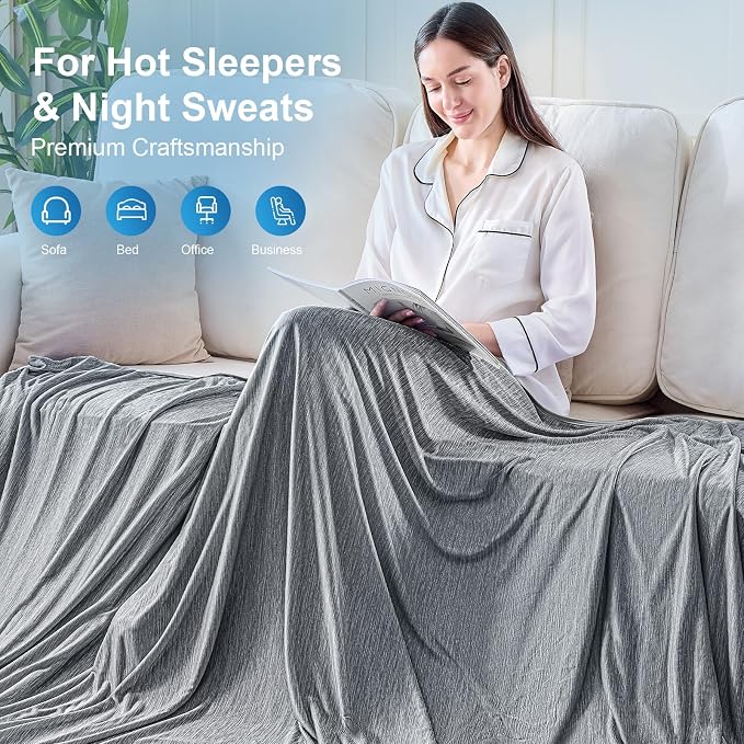 KMUSET Cooling Blanket Full Size（80"x90", Double Sided Summer Cooling Blankets - Image 8