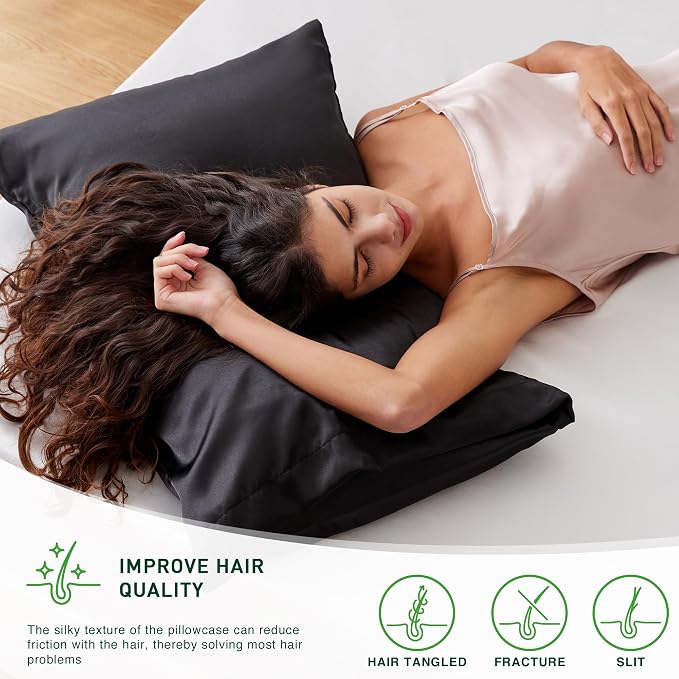 Love's cabin Satin Pillowcase Set of 2 Standard Size 20x26, Cooling Pillow - Image 4