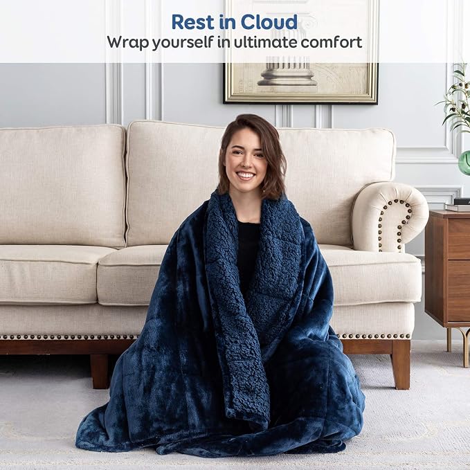 Cottonblue Sherpa Fleece Weighted Blanket 15 lbs - Image 5