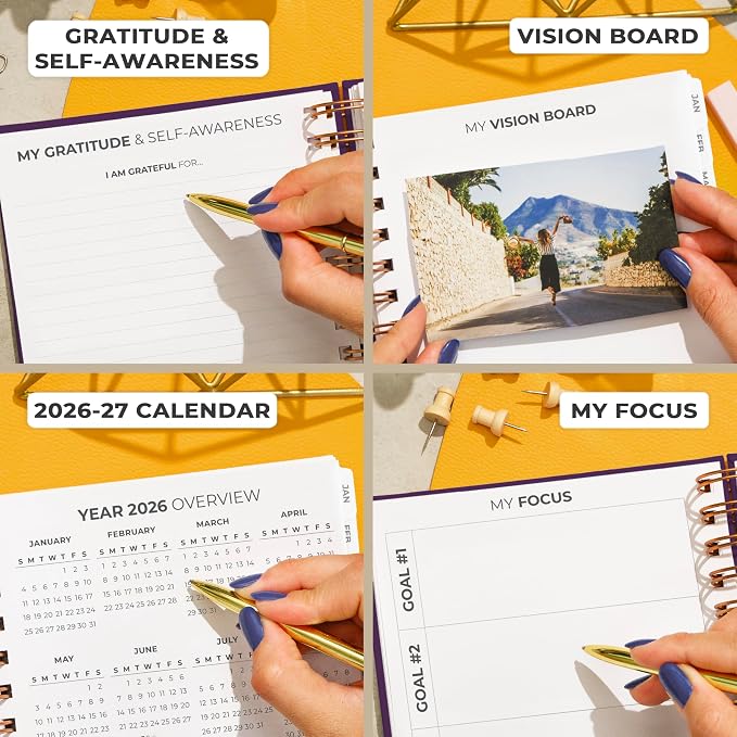 Clever Fox Dated Planner with Tabs 2026 – Weekly & Monthly Spiral Planner with - Image 6