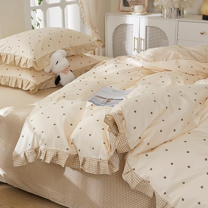 mixinni Floral Duvet Cover Set Twin XL Size – 100% Cotton 3-Piece Bedding Set - Image 8