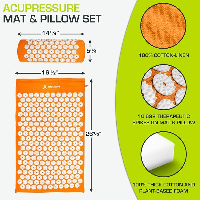 ProsourceFit Acupressure Mat and Pillow Set - Image 2