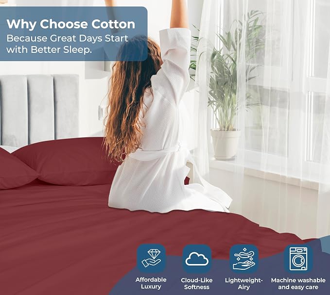 Royale Linens 100% Organic Cotton King Flat Sheet Only - Image 7