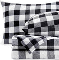 BEDELITE Fleece Sheets Queen Size Bed Set, Luxury Red and Black Plaid Winter by BEDELITE