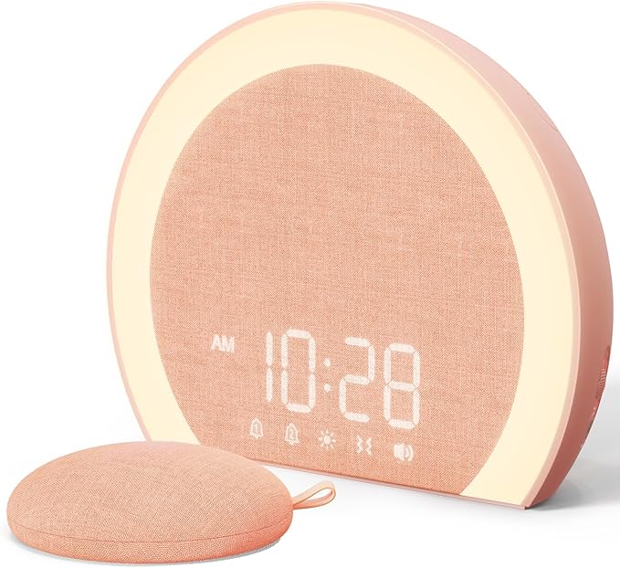 ANJANK Loud Alarm Clock with Wireless Bed Shaker, Vibrating Dual Alarm with by ANJANK