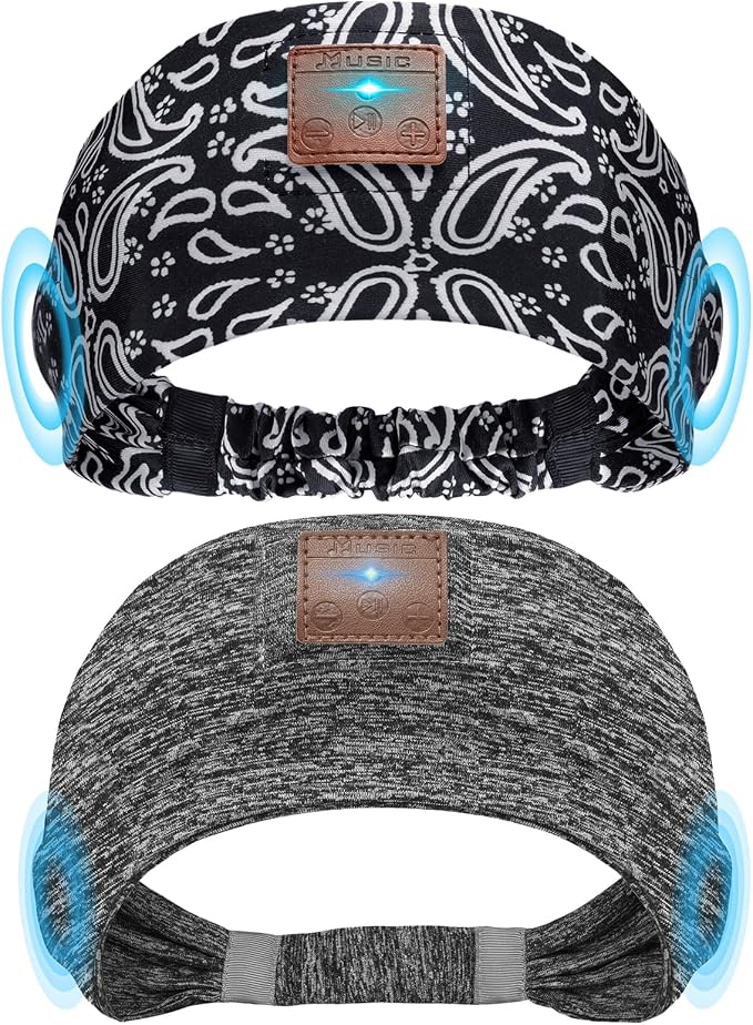 2-Pack Sleeping Headphones, Headband Headphones by Mixiba