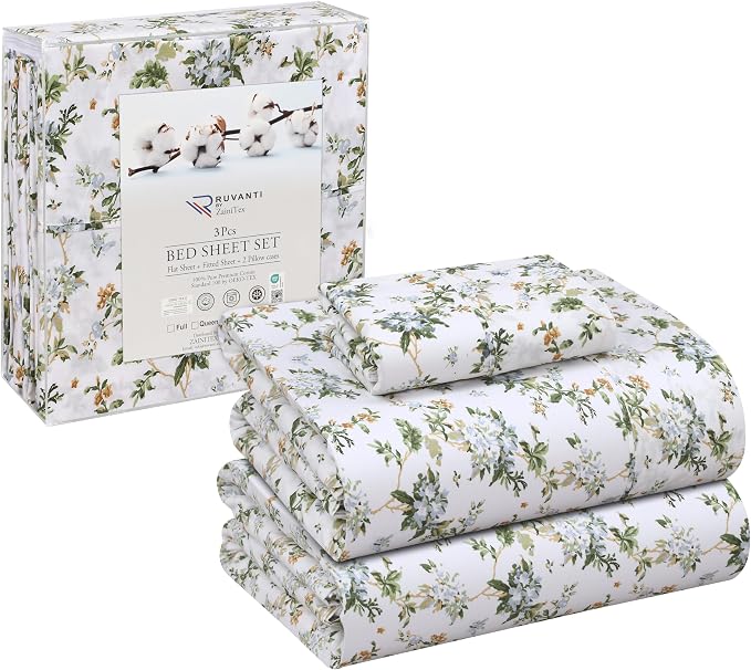 RUVANTI 100% Cotton Sheets – Twin XL Size Percale Bedding, Cooling & Breathable - Image 8