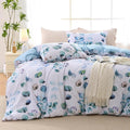 MUXHOMO Duvet Cover King Size, Reversible Floral Blue Duvet Cover Set by MUXHOMO