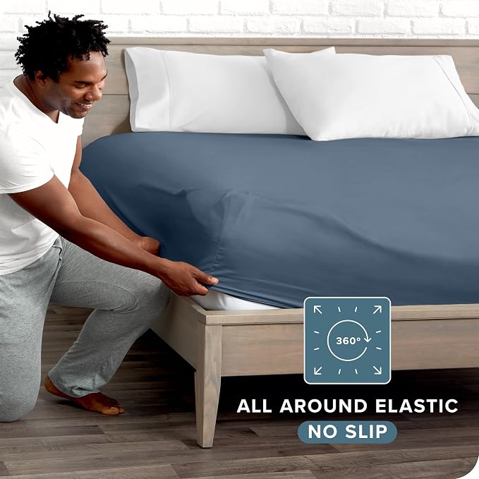 Bare Home Fitted Bottom Sheet Full XL Size - Image 3