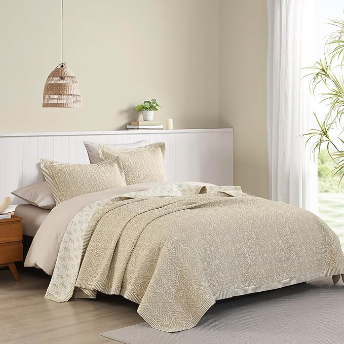 SahSahCasa Quilt Set King Size, 100% Cotton Quilt Bedding Set Bedspread - Image 2