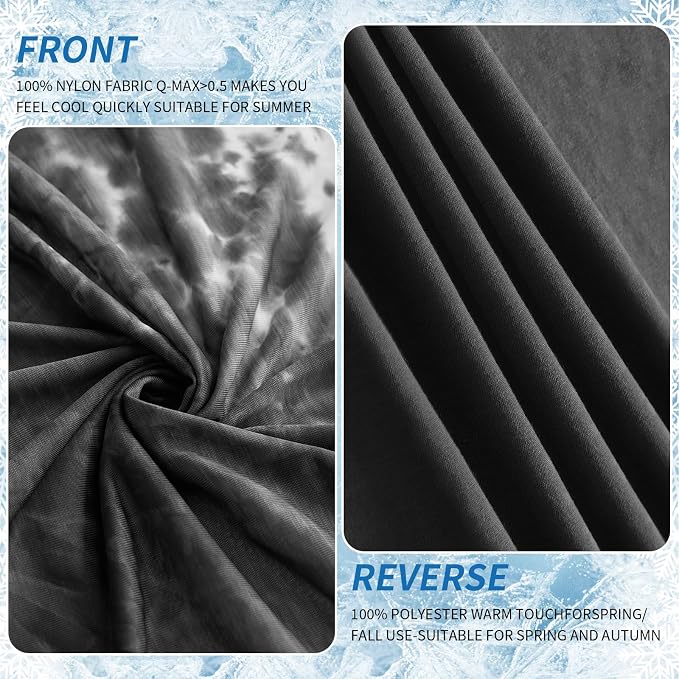 Guohaoi Cooling Blanket for Hot Sleepers and Night Sweats, Decortive Tie Dye - Image 2