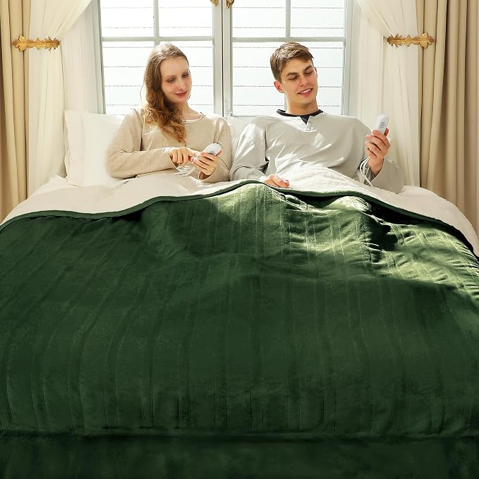 Electric Blanket King Size 100" x 90" by Vellubam