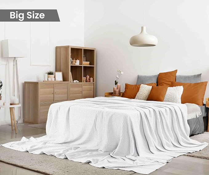 Utopia Bedding 100% Cotton Waffle Weave Blanket Big Size - Image 2