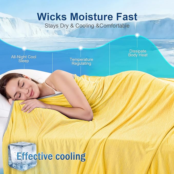 KMUSET Cooling Blanket Twin Size, Lightweight & Breathable Cooling Blanket - Image 4