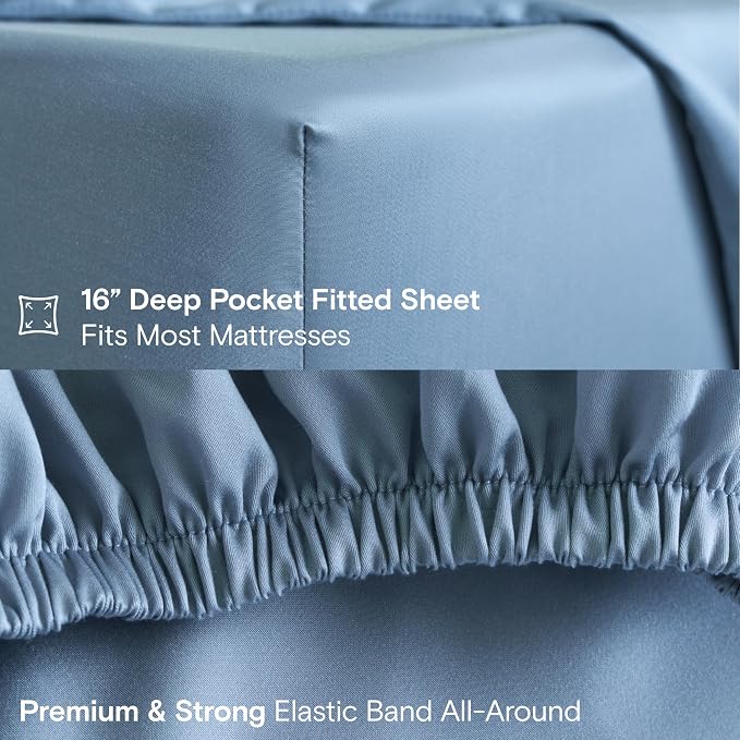 DOZ Sheet Set, 100% Viscose derived from Bamboo, Organically Grown, Buttery Soft - Image 5