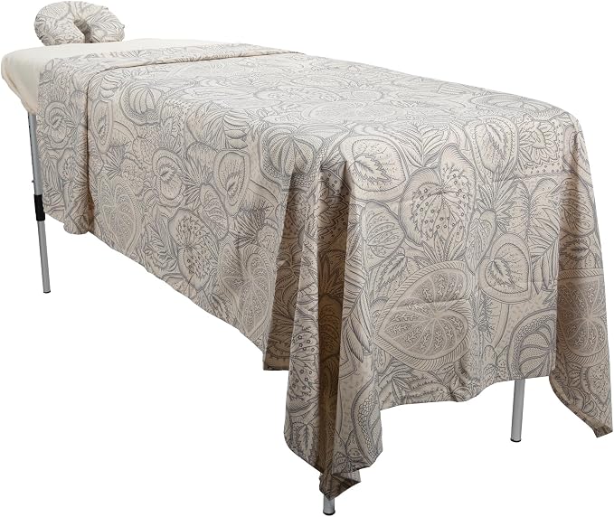 ForPro Premium Designer Microfiber 3-Piece Massage Sheet Set, Island Tranquility - Image 2