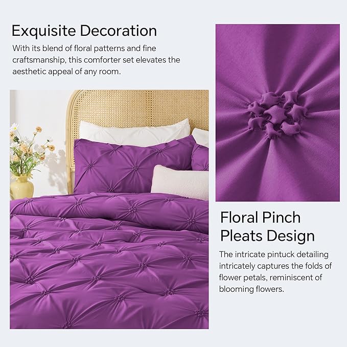 BEDELITE Purple King Size Comforter Set - Image 4