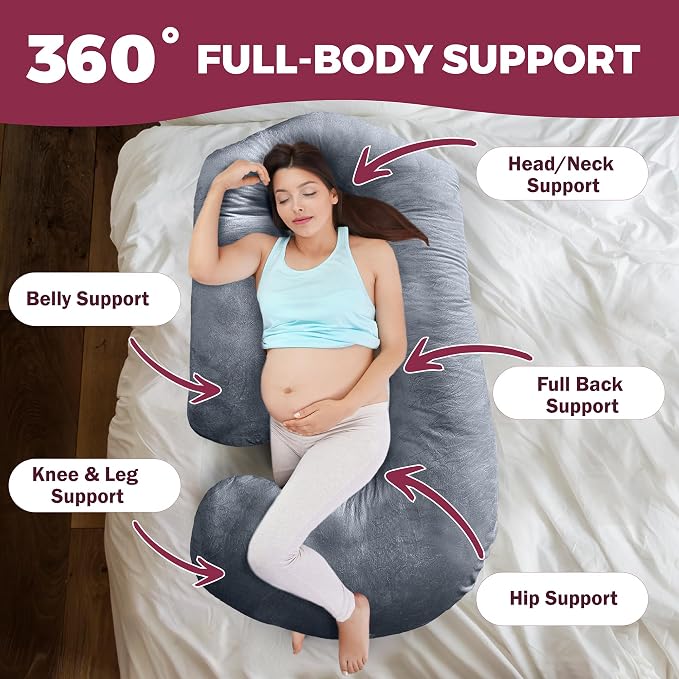 PILLANI Pregnancy Pillows for Sleeping – 57-Inch Maternity Pillow for Pregnant - Image 3