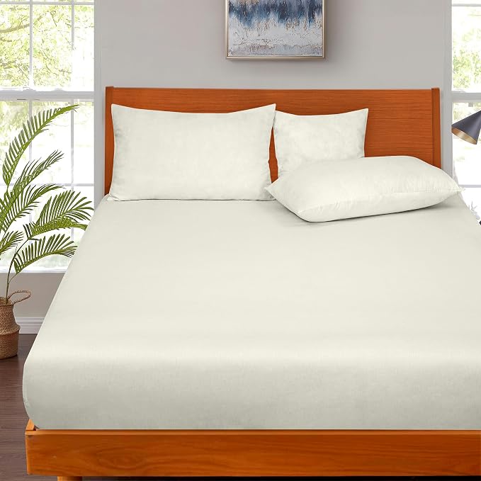Royale Linens 300 Thread Count 100% Long Staple Combed Cotton Fitted Sheet - Image 5