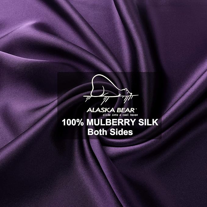 ALASKA BEAR Natural Silk Pillowcase, 100 Percent Mulberry Silk, Queen Size - Image 4