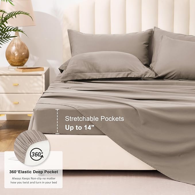 Love's cabin Twin Comforter Set Light Brown, 5 Pieces Twin Bed in a Bag - Image 6